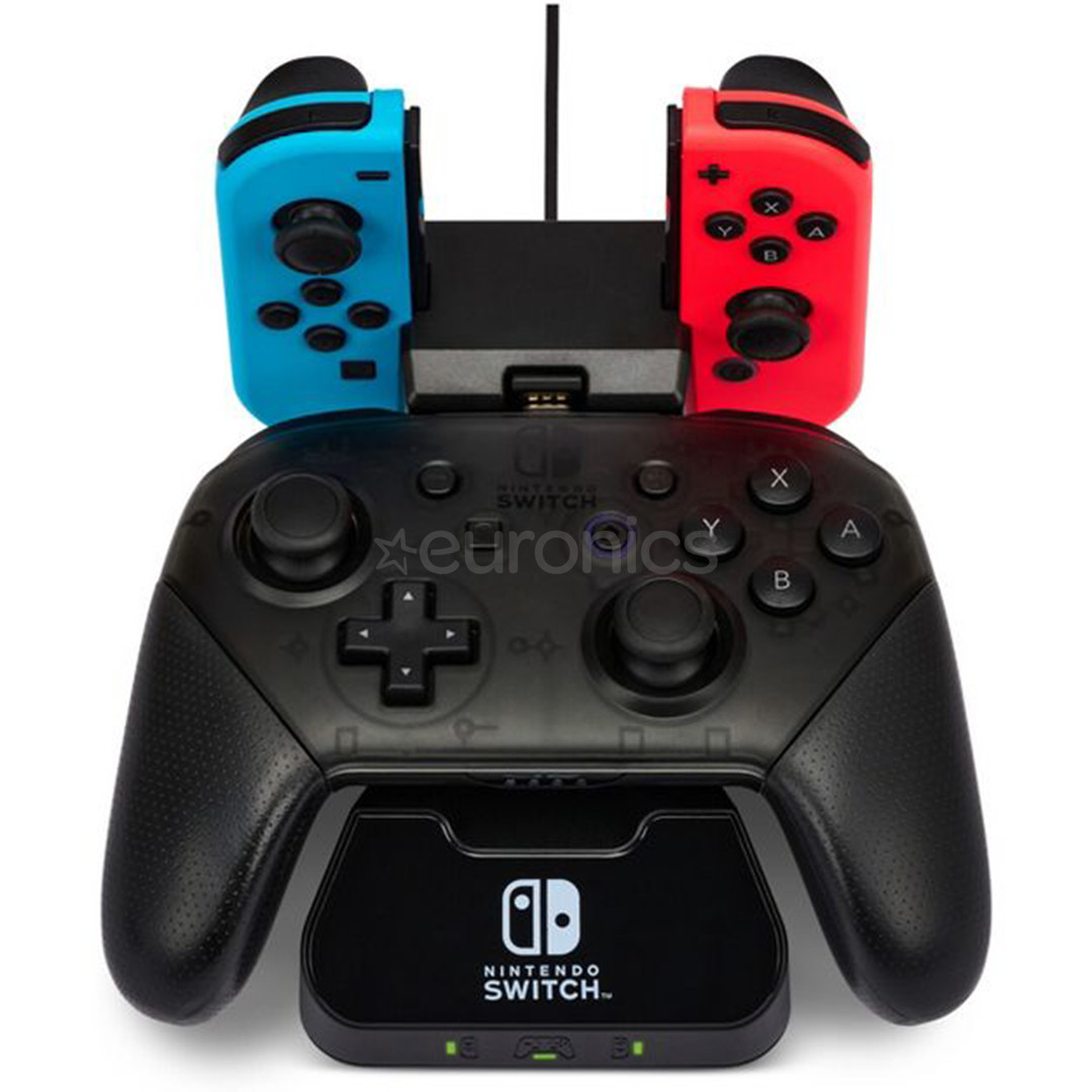 PowerA Nintendo Switch Controller Charging Base, melna - Lādēšanas stacija kontrolierim