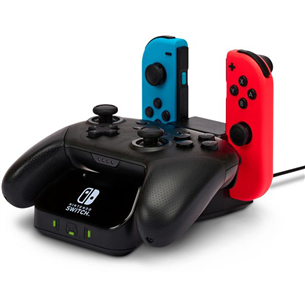 PowerA Nintendo Switch Controller Charging Base, melna - Lādēšanas stacija kontrolierim