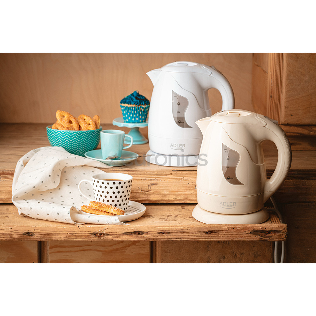 Adler, 850 W, 1 L, white - Kettle