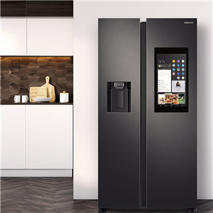 Samsung, Family Hub, augstums 178 cm, 614 L, melna - SBS ledusskapis