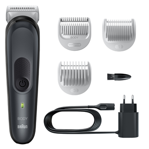 Braun Body groomer 3, melna/pelēka - Trimmeris ķermenim