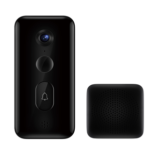Xiaomi Smart Doorbell 3, 4 МП, WiFi, обнаружение людей, ночной режим, черный - Умный дверной звонок с камерой