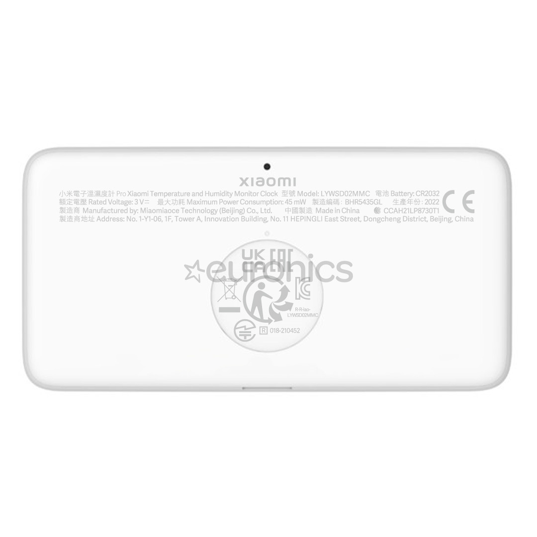 Xiaomi Mi Temperature and Humidity Monitor Clock, balta - Temperatūras un mitruma uzraugs