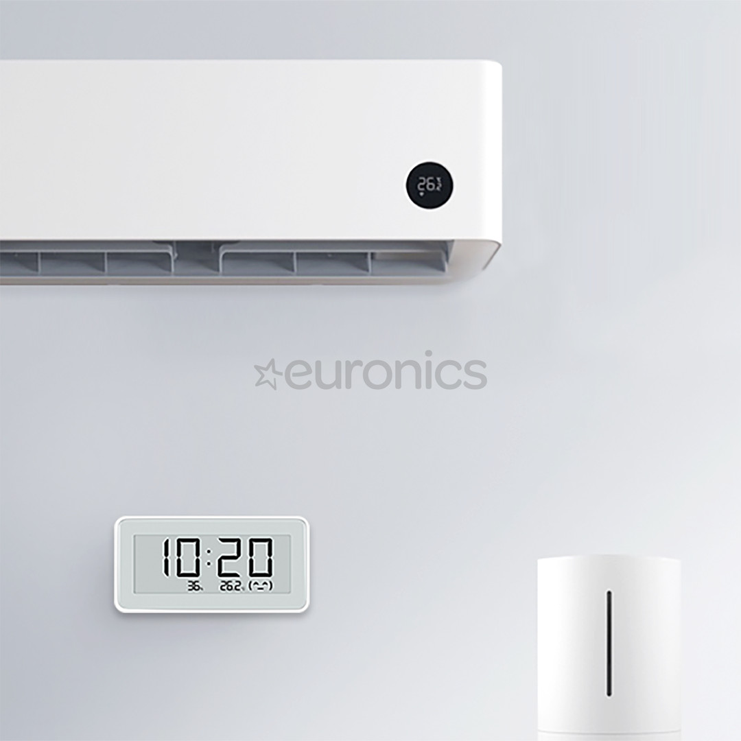 Xiaomi Mi Temperature and Humidity Monitor Clock, balta - Temperatūras un mitruma uzraugs