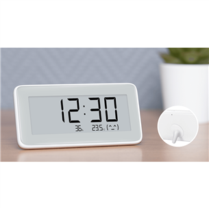 Xiaomi Mi Temperature and Humidity Monitor Clock, белый - Датчик температуры и влажности с часами