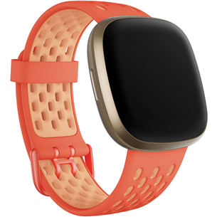 Fitbit Sense & Versa 3, Sport Band, L izmērs, oranža - Siksniņa pulkstenim
