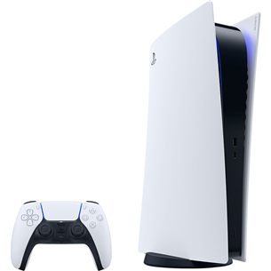Sony PlayStation 5 Digital Edition, balta - Spēļu konsole