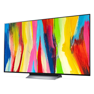 LG OLED65C21LA, OLED evo 4K, 65", centra statīvs, pelēka - Televizors