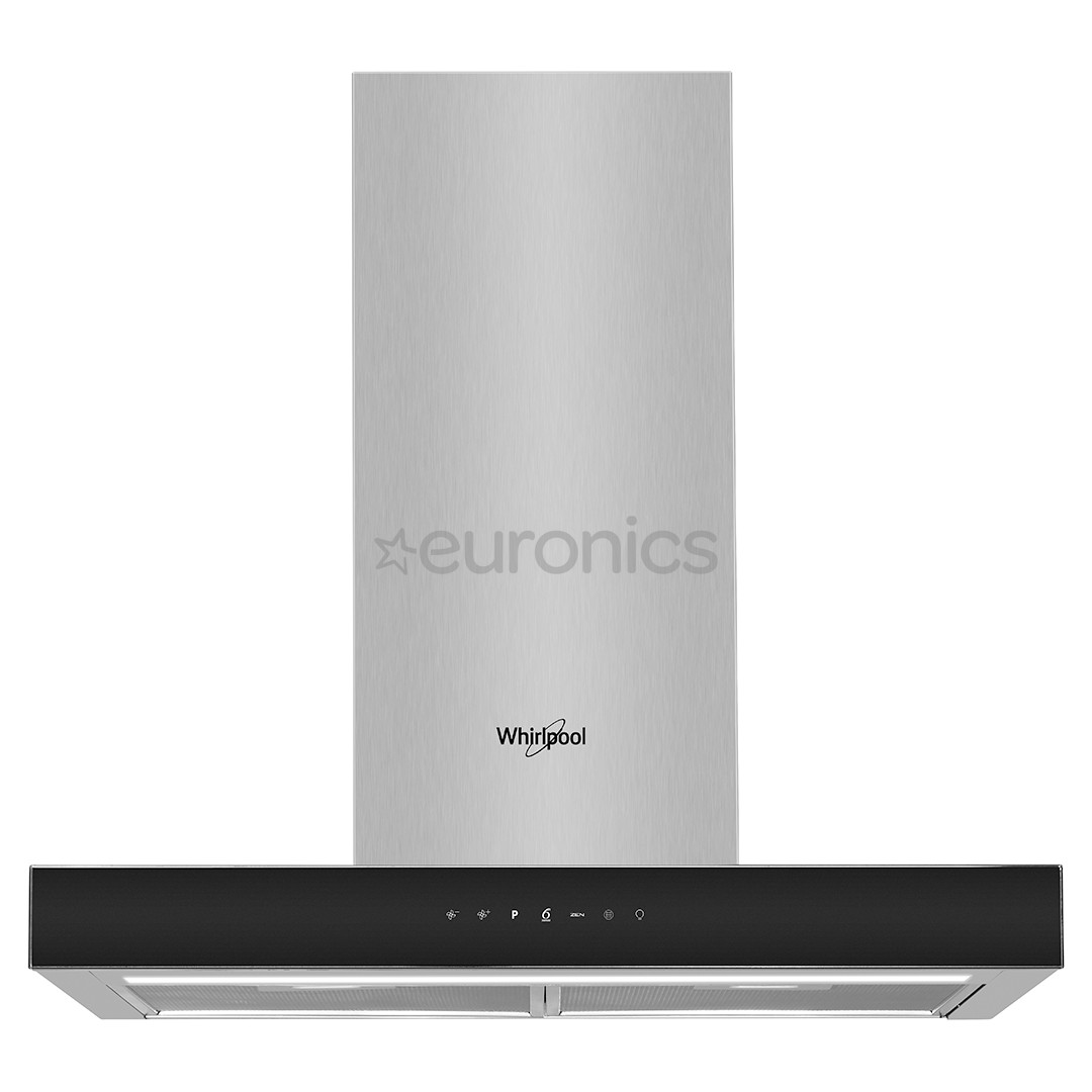 Whirlpool, 730 m³/h, melna/nerūsējošā tērauda - Tvaika nosūcējs