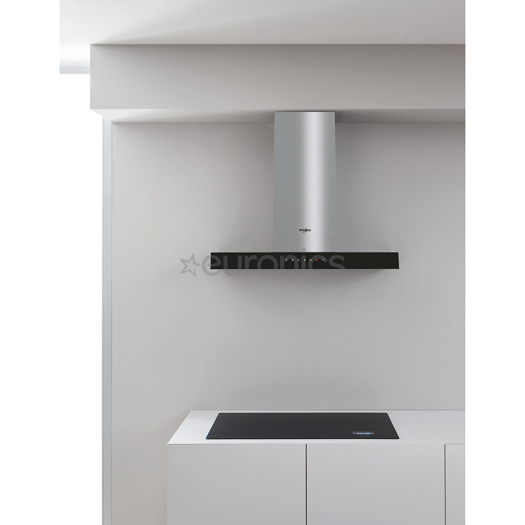 Whirlpool, 730 m³/h, melna/nerūsējošā tērauda - Tvaika nosūcējs