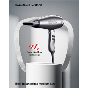 Valera Swiss Silent Jet 8600 Ionic, 2400 Вт, серый - Фен