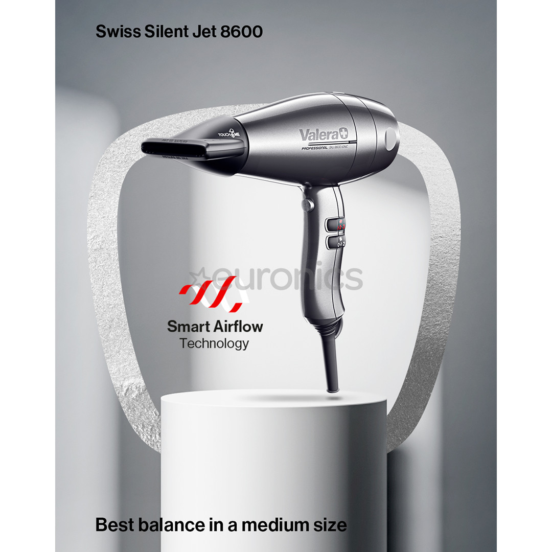 Valera Swiss Silent Jet 8600 Ionic, 2400 W, pelēka - Matu fēns