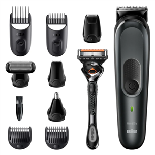 Braun, 10-in-one, black - Multi grooming kit