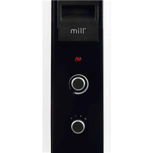 Mill Gentle Air, 1000 W, balta/melna - Eļļas radiators