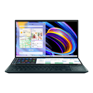 Asus ZenBook Pro Duo 15 OLED, 15,6'', i7, 32 GB, 1 TB, RTX3060, W11P, zila - Portatīvais dators UX582ZM-H2030X