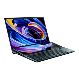 Asus ZenBook Pro Duo 15, 15,6", UHD, OLED, i7, 32 ГБ, 1 ТБ, RTX 3060, ENG, сенсорный, синий - Ноутбук