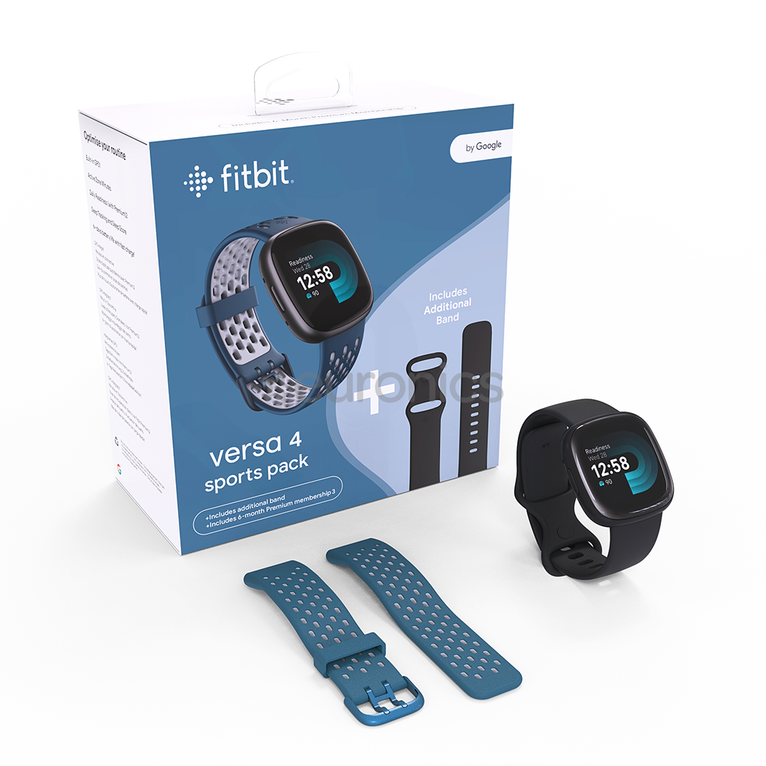 Fitbit versa smartwatch bundle hot sale