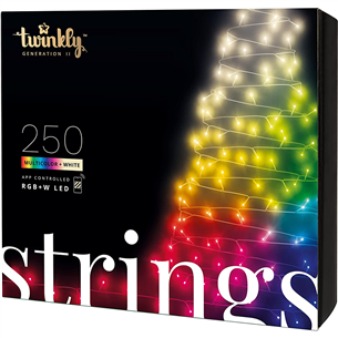 Twinkly Special Edition 250 RGB+W LED String (Gen II), IP44 - Viedās ziemassvētku gaismas