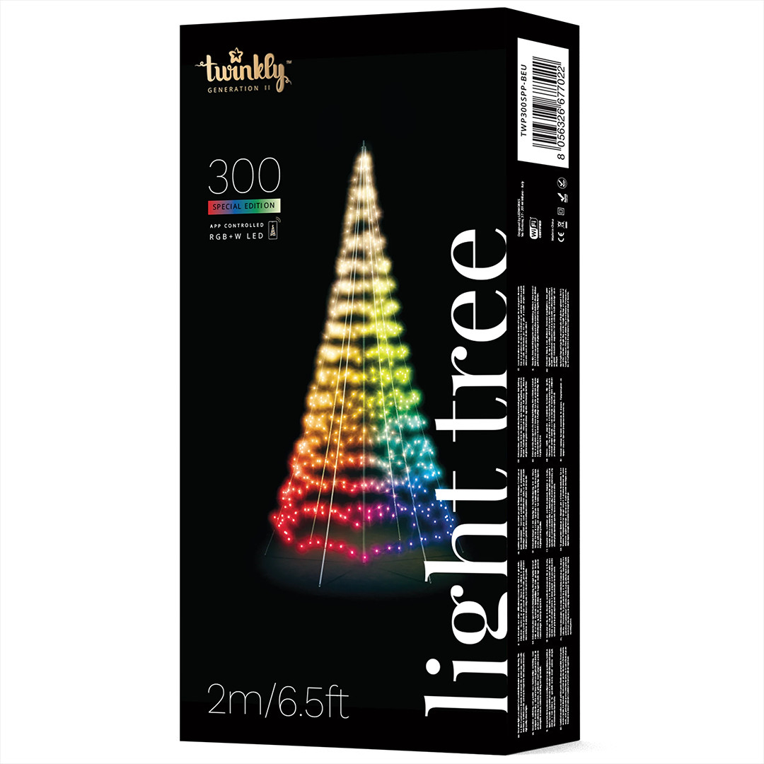 Twinkly Light Tree 3D, 300 LED, 2 m, IP44 - Viedās ziemassvētku gaismas