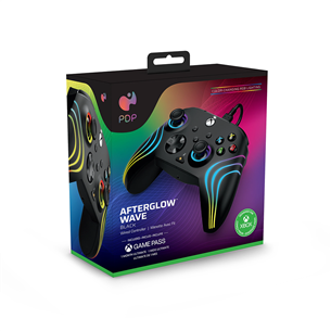 PDP Xbox Series X|S & PC Black Afterglow Wave Controller - Kontrolieris