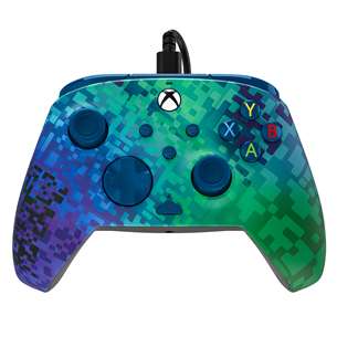 PDP, Xbox Series X|S & PC, Glitch Green REMATCH Advanced Wired Controller - Gamepad 708056069155