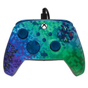 PDP, Xbox Series X|S & PC, Glitch Green REMATCH Advanced Wired Controller - Gamepad