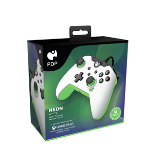 PDP Xbox Series X|S & PC Neon White Controller, balta/zaļa - Kontrolieris