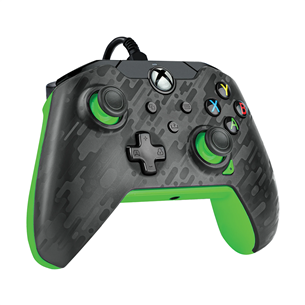 PDP Xbox Series X|S & PC Neon Carbon Controller, pelēka/zaļa - Kontrolieris