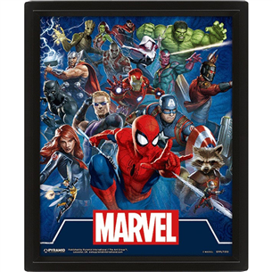 Pyramid International Framed 3D Effect Poster Marvel Cinematic Heroes - Plakāts