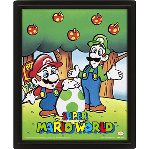 Pyramid International Framed 3D Effect Poster Super Mario World - Постер 5051265891181