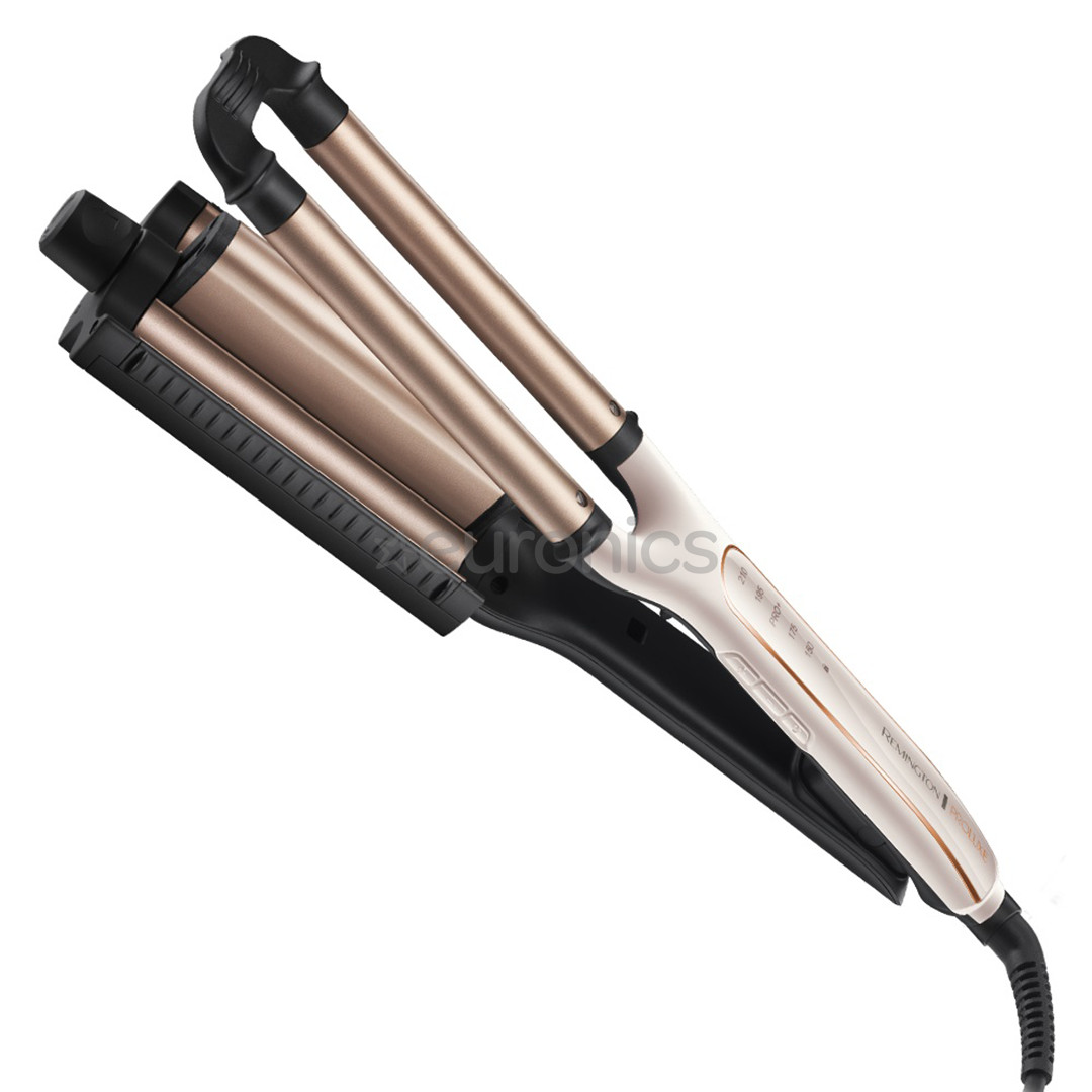 Remington PROluxe 4-in-1, up to 210 °C, golden - Adjustable Waver