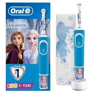 Braun Oral-B Frozen II, ceļojumu futrālis, zila - Elektriskā zobu birste D100FROZEN.TRAVEL