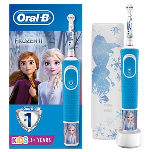 Braun Oral-B Frozen II, ceļojumu futrālis, zila - Elektriskā zobu birste