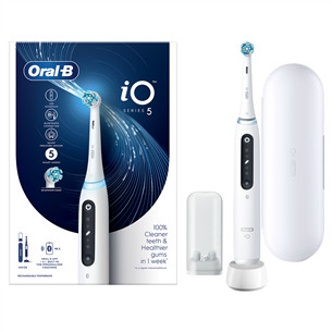 Braun Oral-B iO 5, balta - Elektriskā zobu birste
