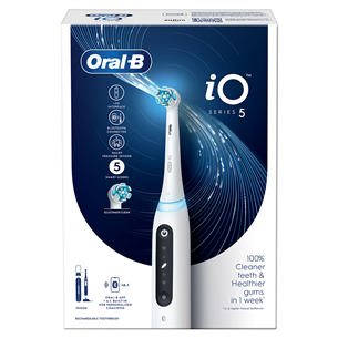 Oral-B iO5, balta - Elektriskā zobu birste