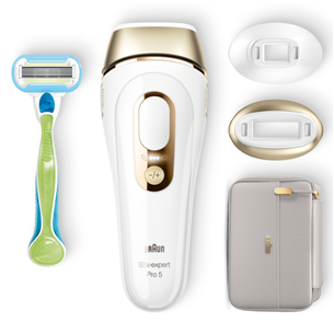 Braun Silk-expert Pro 5, balta/zelta - Fotoepilators PL5154