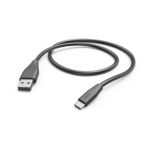 Hama Charging Cable, USB-A - USB-C, 1.5 m, melna - Vads
