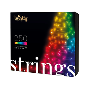 Twinkly Strings, 250 LED, 20 m, IP44 - Viedās ziemassvētku gaismas