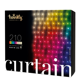 Twinkly Curtain, 210 LED, IP44 - Viedās ziemassvētku gaismas