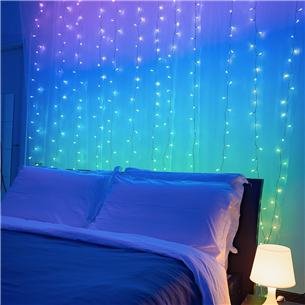 Twinkly Curtain, 210 LED, IP44 - Viedās ziemassvētku gaismas