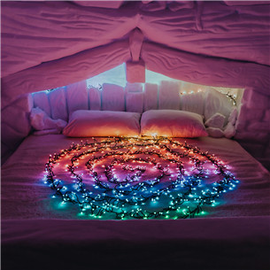 Twinkly Cluster, 400 LED, IP44, 6 m, black - Smart Christmas Lights