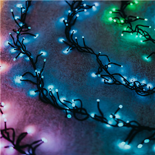Twinkly Cluster, 400 LED, IP44, 6 m, black - Smart Christmas Lights