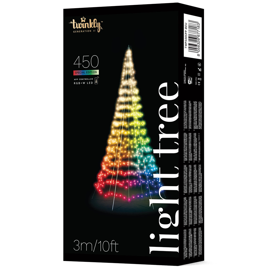 Twinkly Light Tree 3D, 450 LED, 3 m, IP44 - Viedās ziemassvētku gaismas