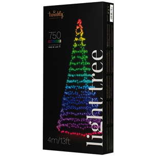 Twinkly Light Tree 3D, 750 светодиодов, IP44, 4 м, черный - Умная рождественская елка