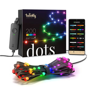 Twinkly Dots, 200 LED, IP20, 10 m - Viedā gaismas virtene