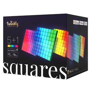 Twinkly Squares, 6 панелей, IP20, стартовый комплект - Умные световые панели TWQ064STW-07-BEU
