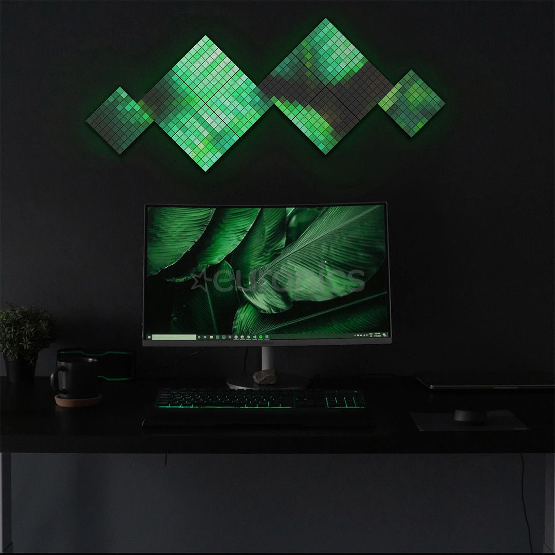 Twinkly Squares, 3 panels, IP20, black - Smart Light Wall Panels Expansion Pack