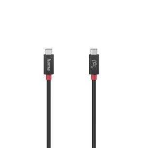 Hama Essential, USB-C - USB-C, 40 Гбит/с, 5 А, 240 Вт, 1 м, черный - Кабель