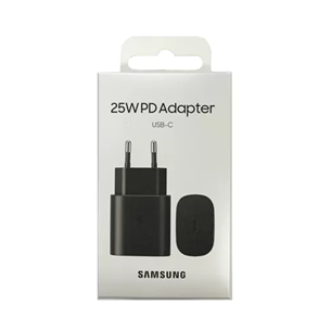 Samsung, USB-C, 25 W, melna - Lādētājs