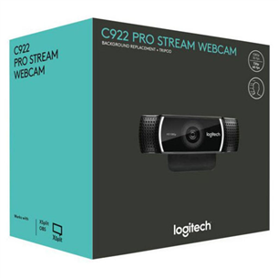 Logitech C922, FHD, черный - Веб-камера